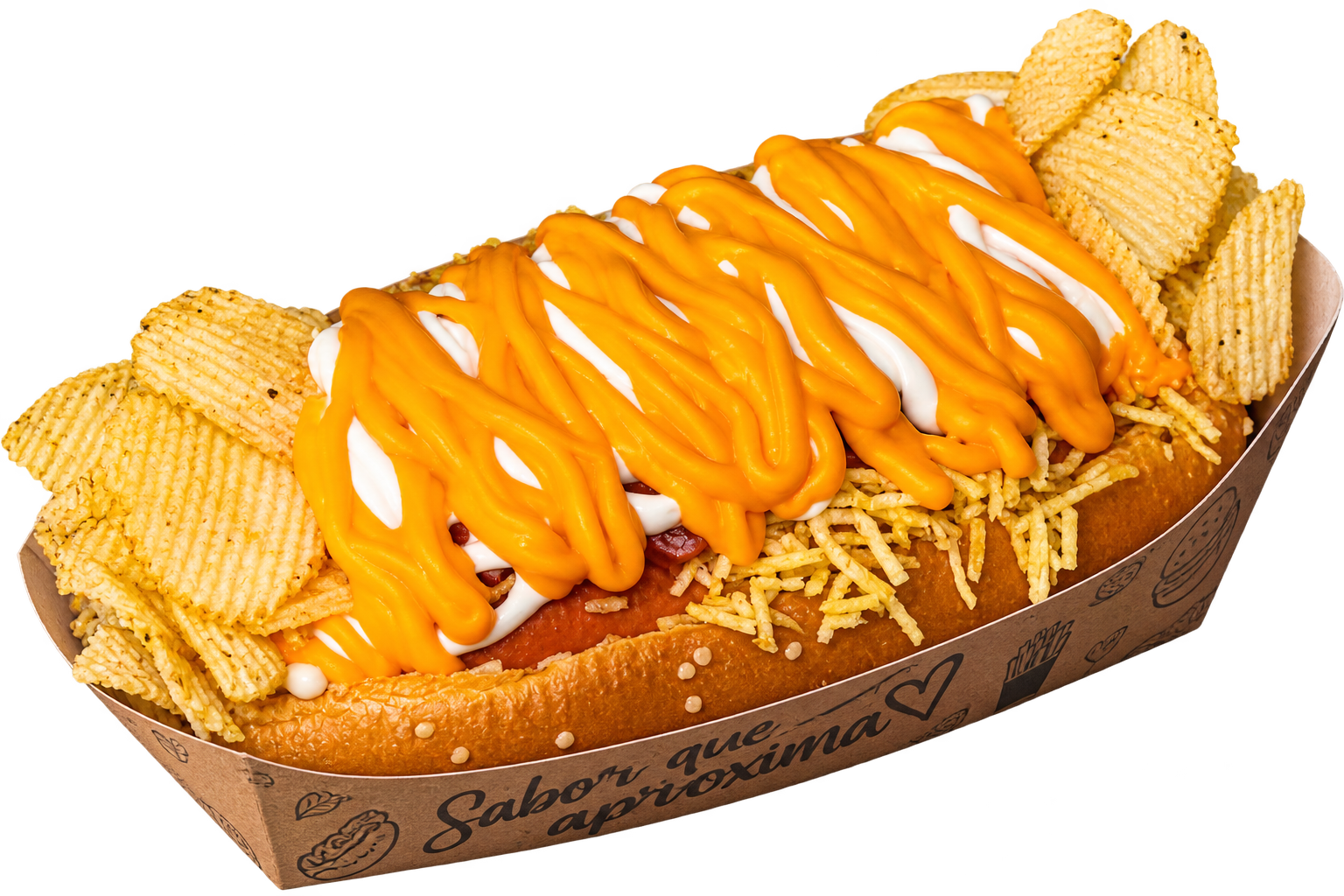 Scooby Dog — hot dog artesanal com cheddar e batata palha